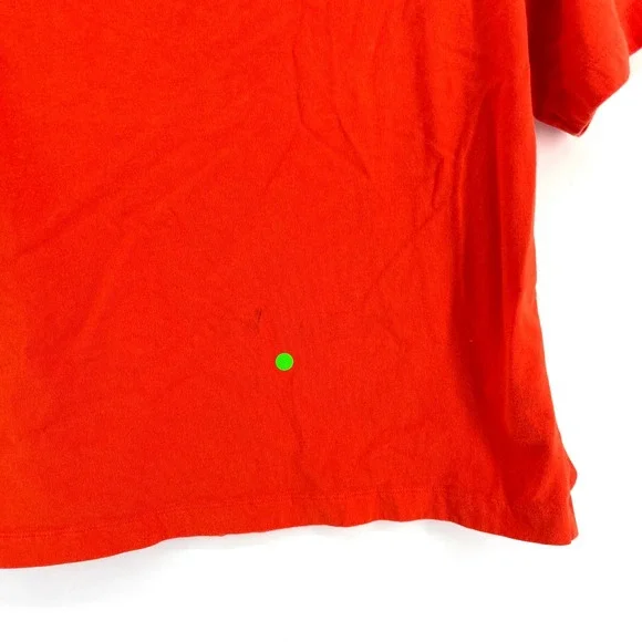 Nike Mens Small Center Swoosh Embroidered T-Shirt Bright Orange Sportswear Tee - Picture 5 of 7